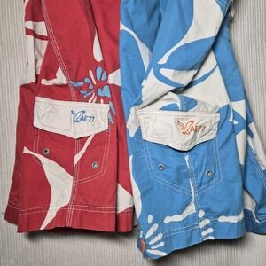 Vintage Y2k American Eagle Floral‎ Board Shorts Swim Trunk Lot Of 2